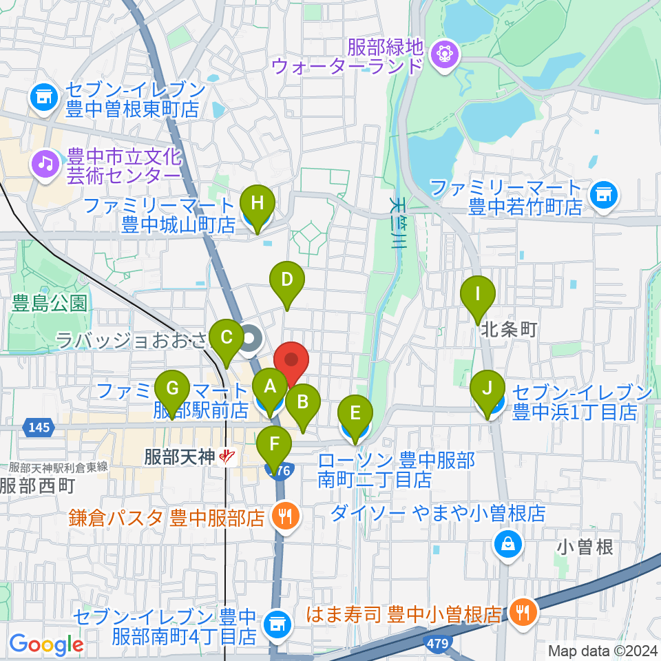 ノワ･アコルデ音楽アートサロン周辺のコンビニエンスストア一覧地図