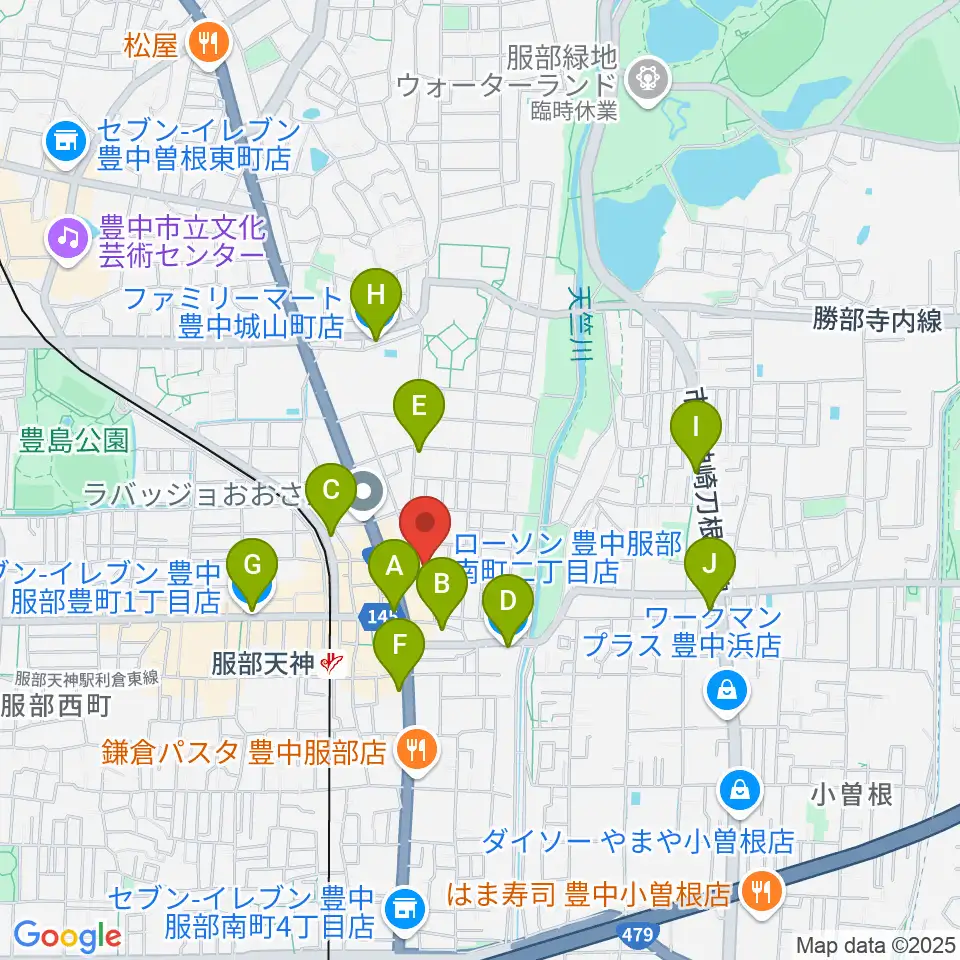 ノワ・アコルデ音楽アートサロン周辺のコンビニエンスストア一覧地図