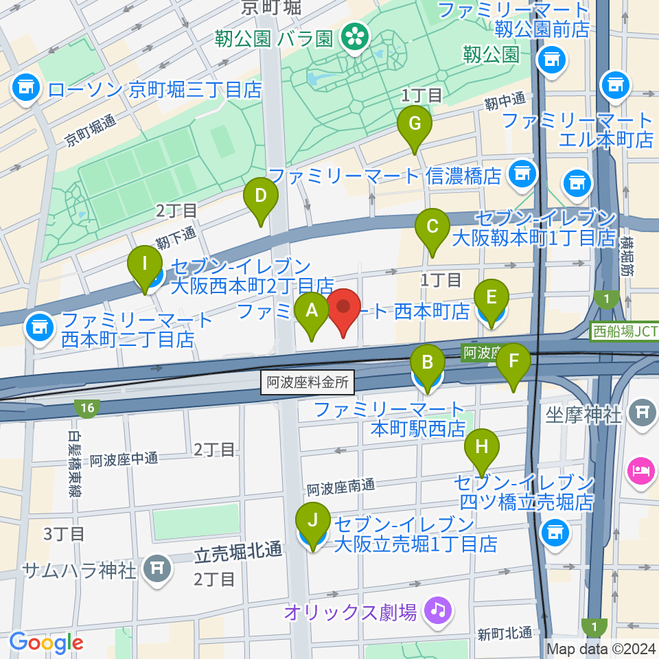 綺羅星ホール周辺のコンビニエンスストア一覧地図