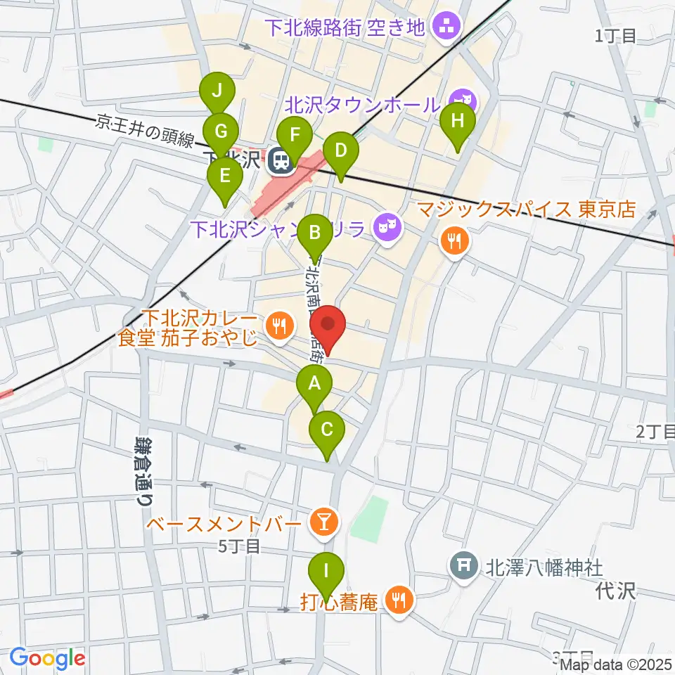 下北沢ラプソディー周辺のコンビニエンスストア一覧地図