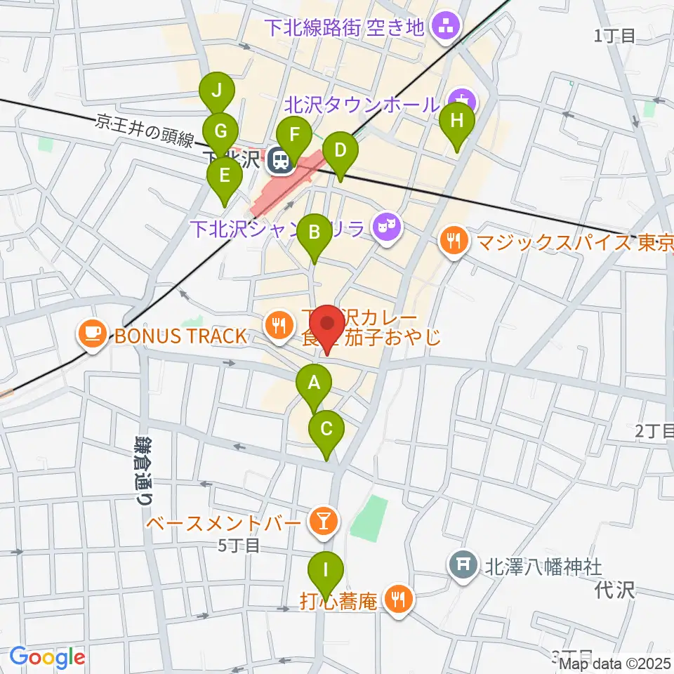 下北沢ラプソディー周辺のコンビニエンスストア一覧地図