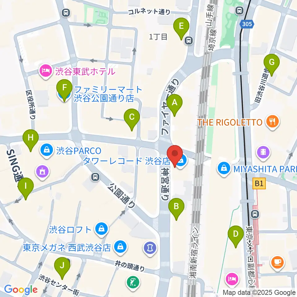CUTUP STUDIO周辺のコンビニエンスストア一覧地図
