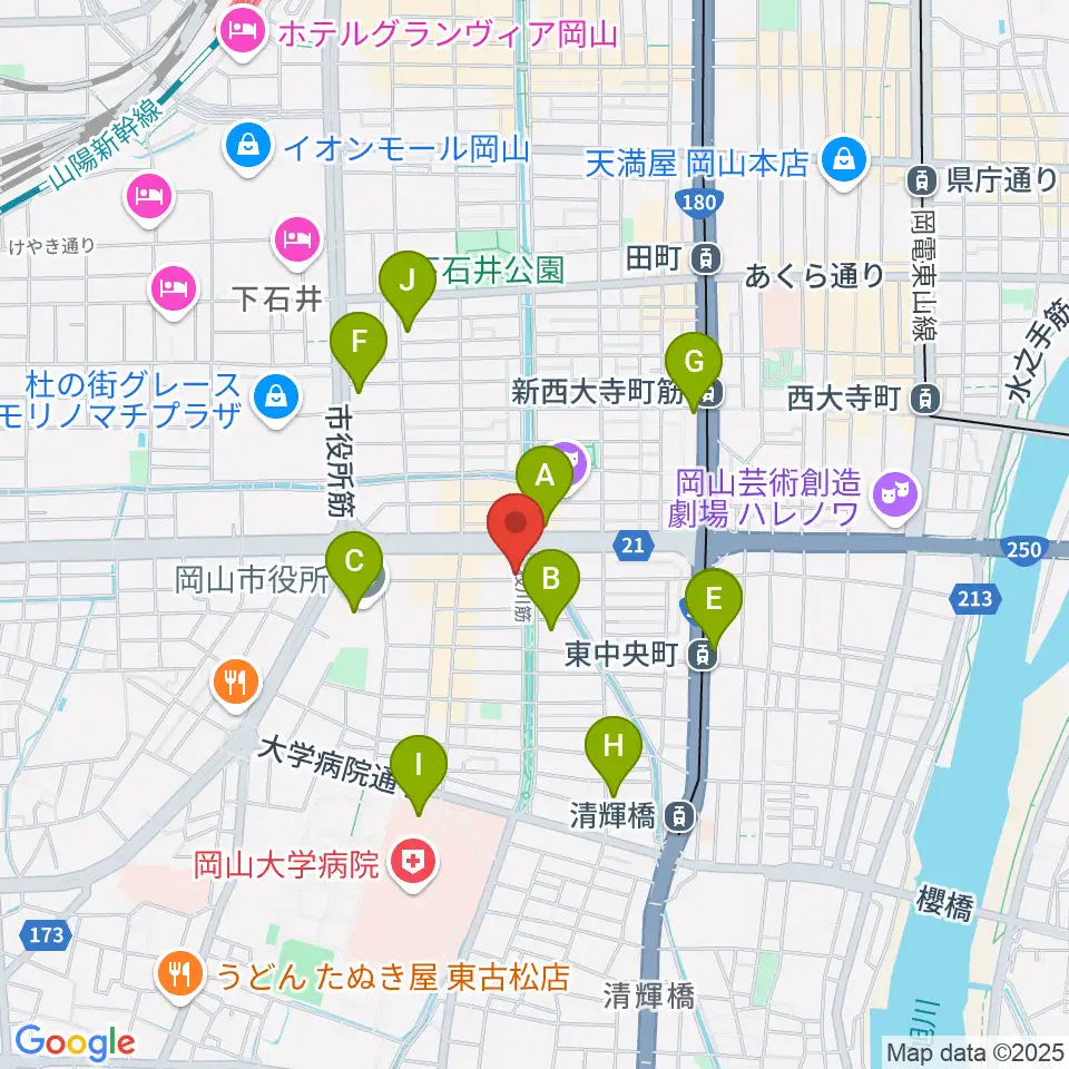 ジオンミュージックスクール周辺のコンビニエンスストア一覧地図