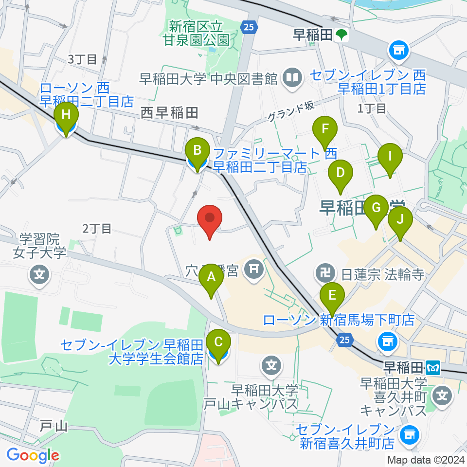 トーキョーコンサーツ・ラボ周辺のコンビニエンスストア一覧地図