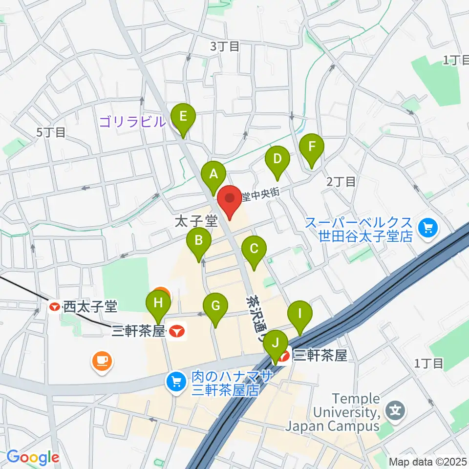 三軒茶屋come together周辺のコンビニエンスストア一覧地図
