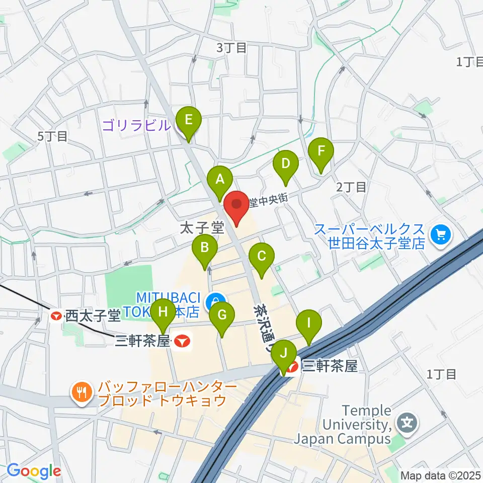 三軒茶屋come together周辺のコンビニエンスストア一覧地図