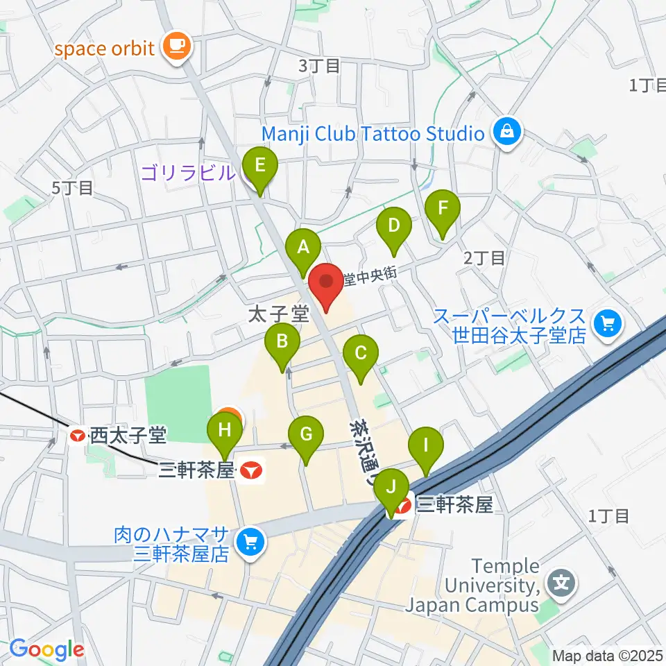 三軒茶屋come together周辺のコンビニエンスストア一覧地図