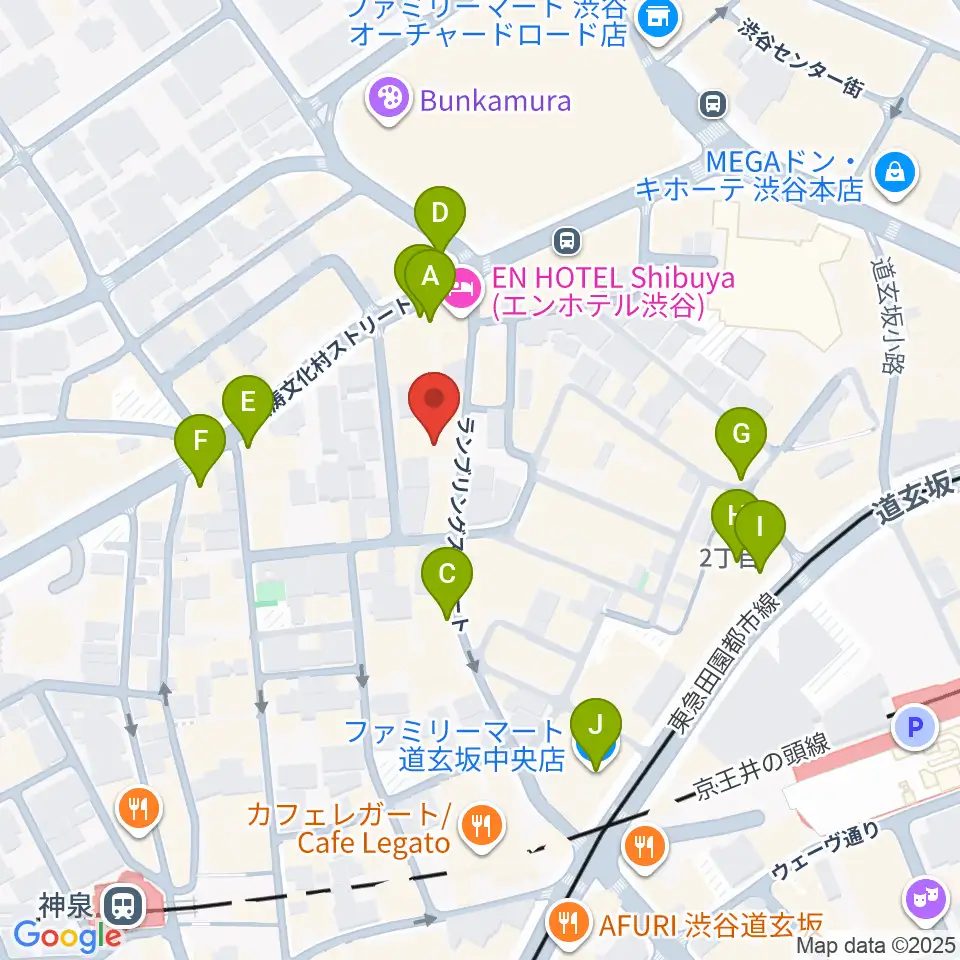 渋谷LOFT9周辺のコンビニエンスストア一覧地図