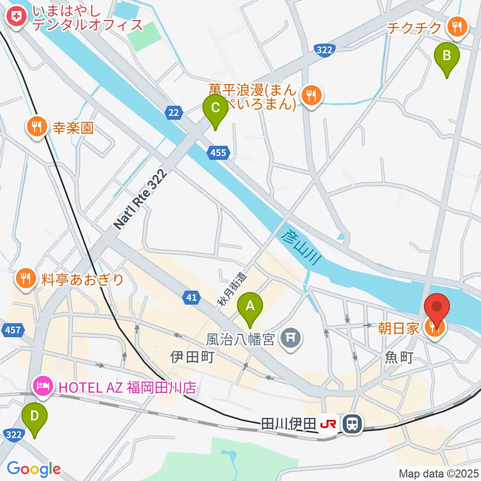 田川ダイアモンドムーン周辺のコンビニエンスストア一覧地図