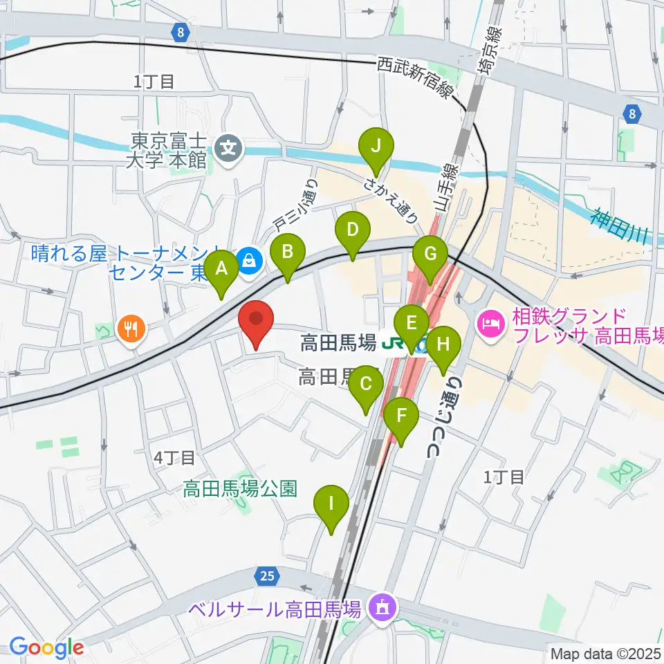 音部屋スクエア周辺のコンビニエンスストア一覧地図