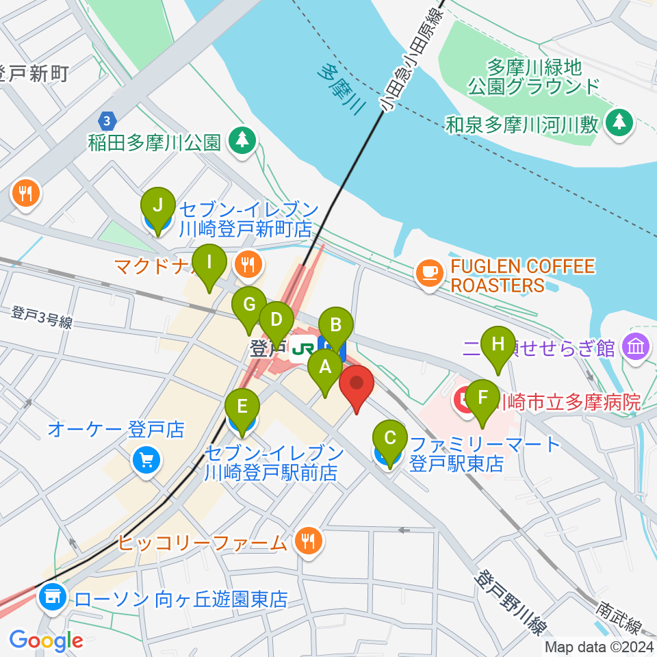 オンゴ周辺のコンビニエンスストア一覧地図