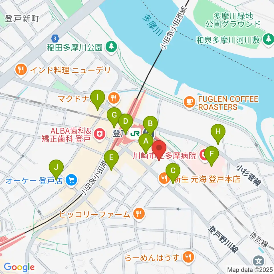 オンゴ周辺のコンビニエンスストア一覧地図