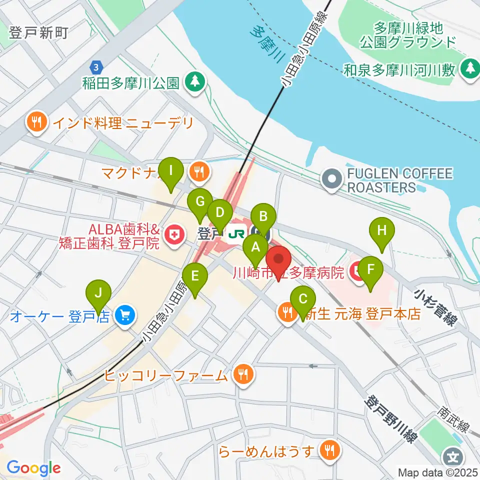 オンゴ周辺のコンビニエンスストア一覧地図