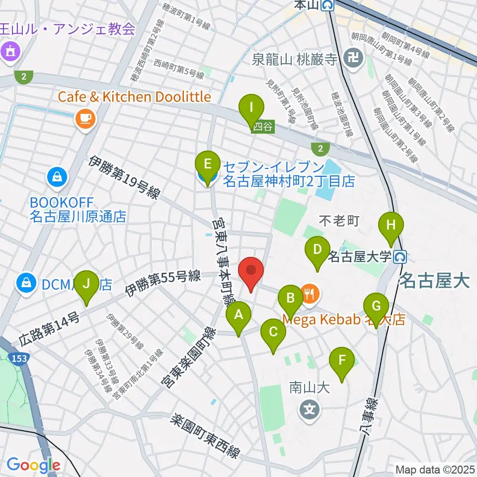 ムジーク・ゾリステン周辺のコンビニエンスストア一覧地図