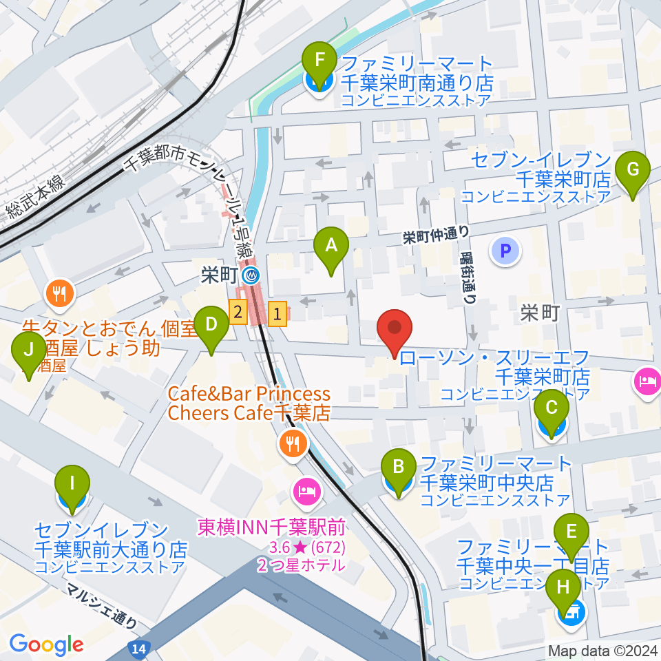 music lounge BAHAMA周辺のコンビニエンスストア一覧地図