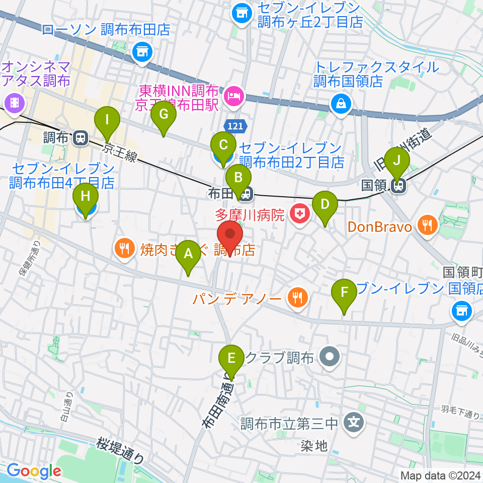 office DERZO周辺のコンビニエンスストア一覧地図