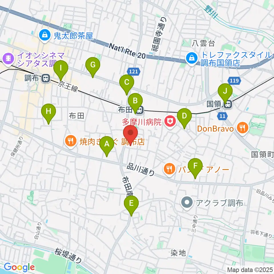 office DERZO周辺のコンビニエンスストア一覧地図