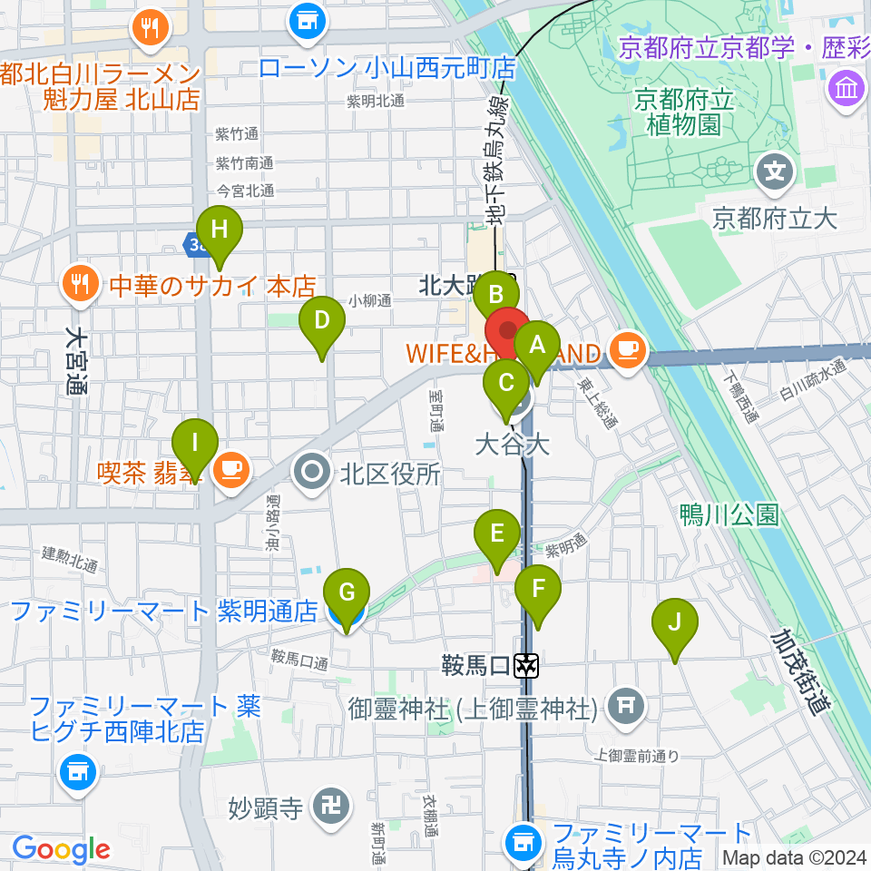 Radio Mix Kyoto周辺のコンビニエンスストア一覧地図