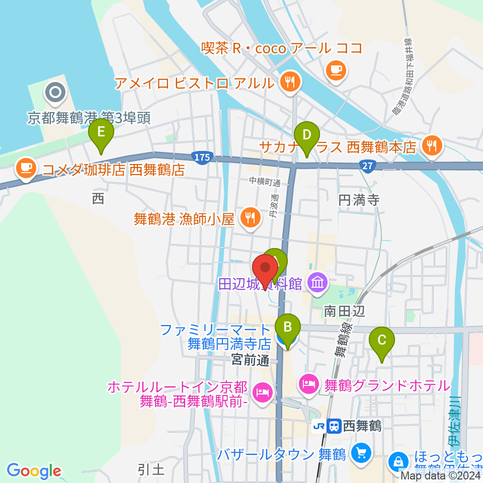 FMまいづる周辺のコンビニエンスストア一覧地図