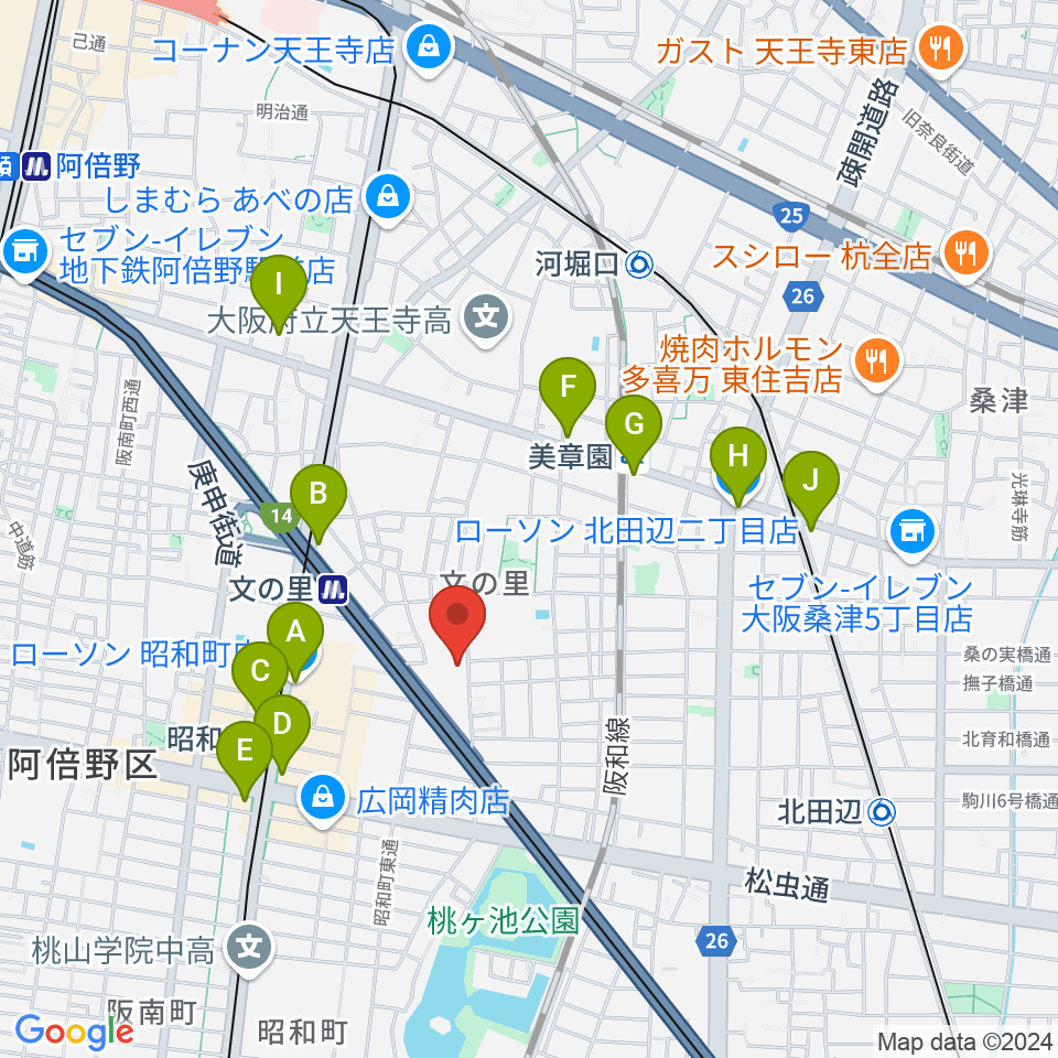 IS STUDIO（アイエススタジオ）周辺のコンビニエンスストア一覧地図