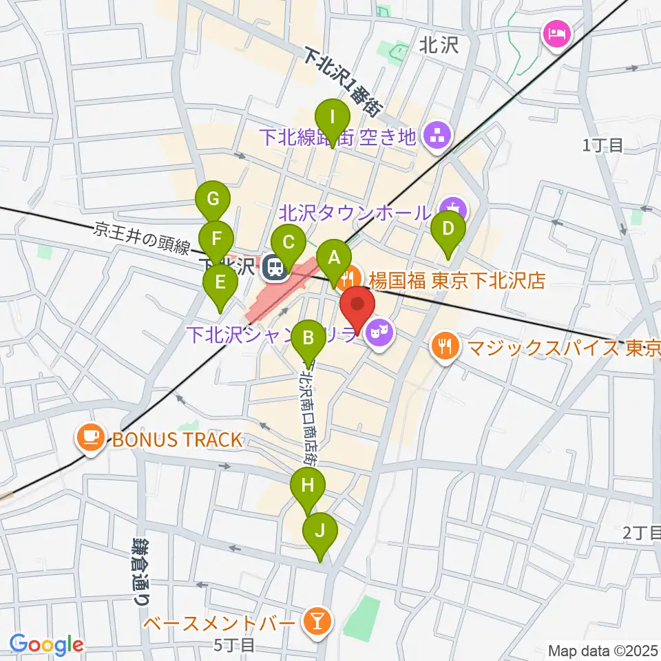 スクランブルズミュージックカレッジ下北沢校周辺のコンビニエンスストア一覧地図