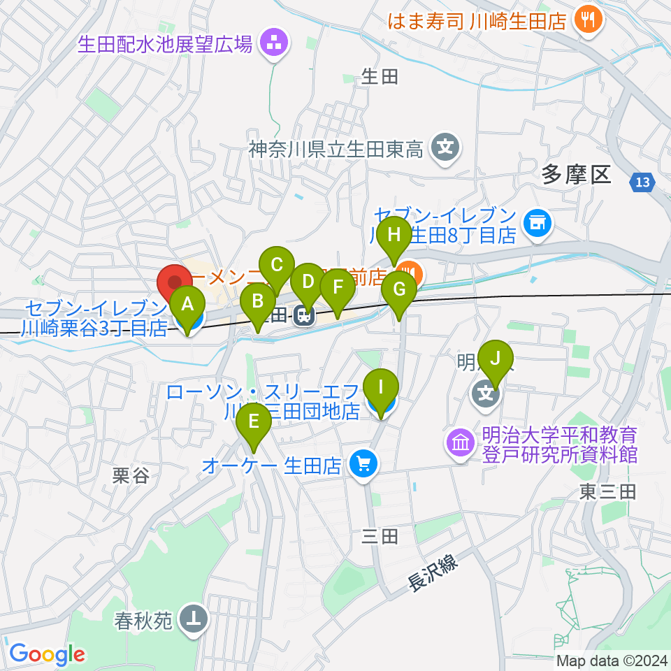 サウンドスタジオ ドーン周辺のコンビニエンスストア一覧地図