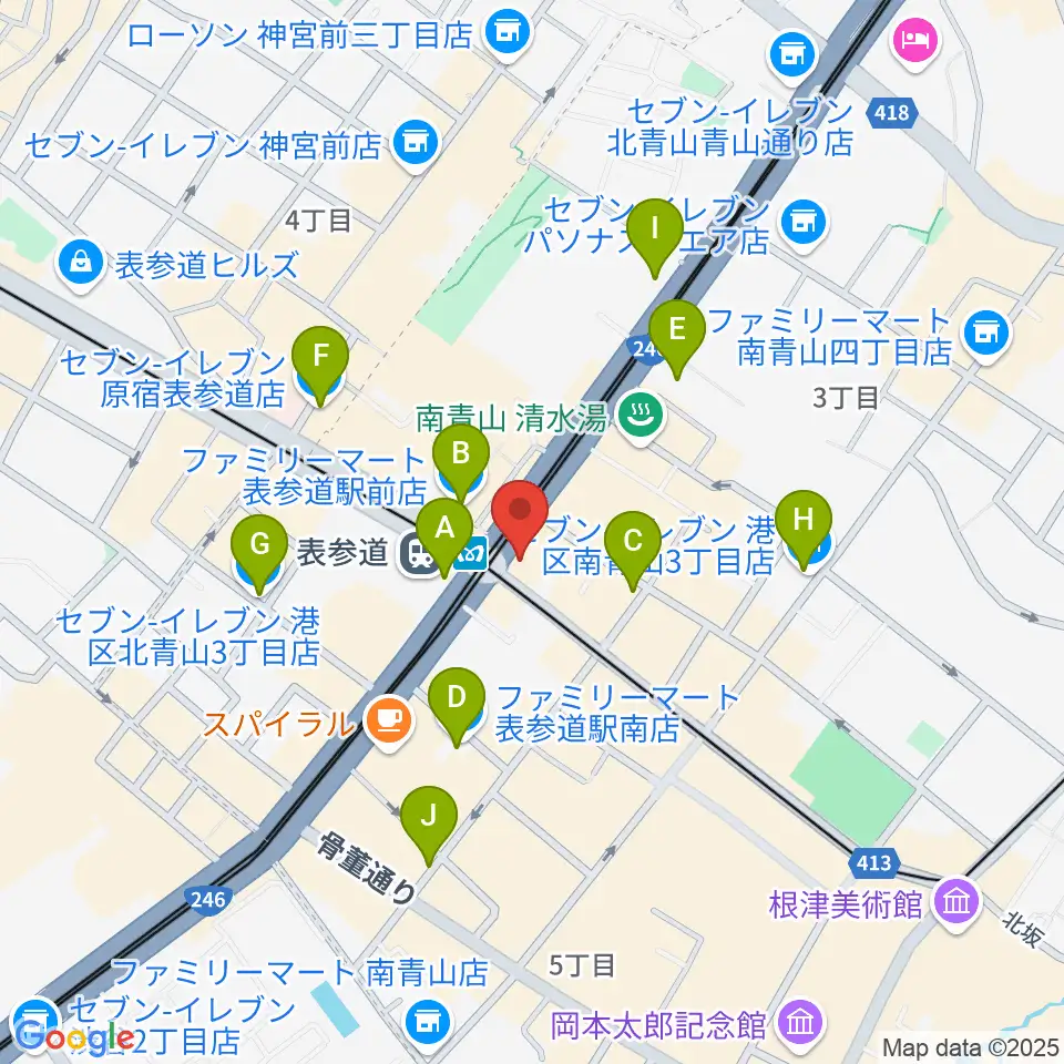 WALL&WALL周辺のコンビニエンスストア一覧地図