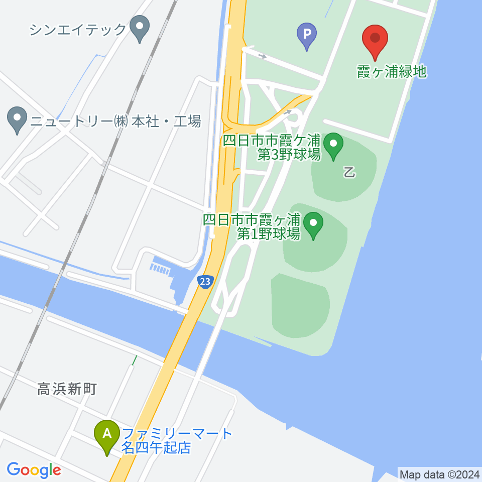 四日市ドーム周辺のコンビニエンスストア一覧地図