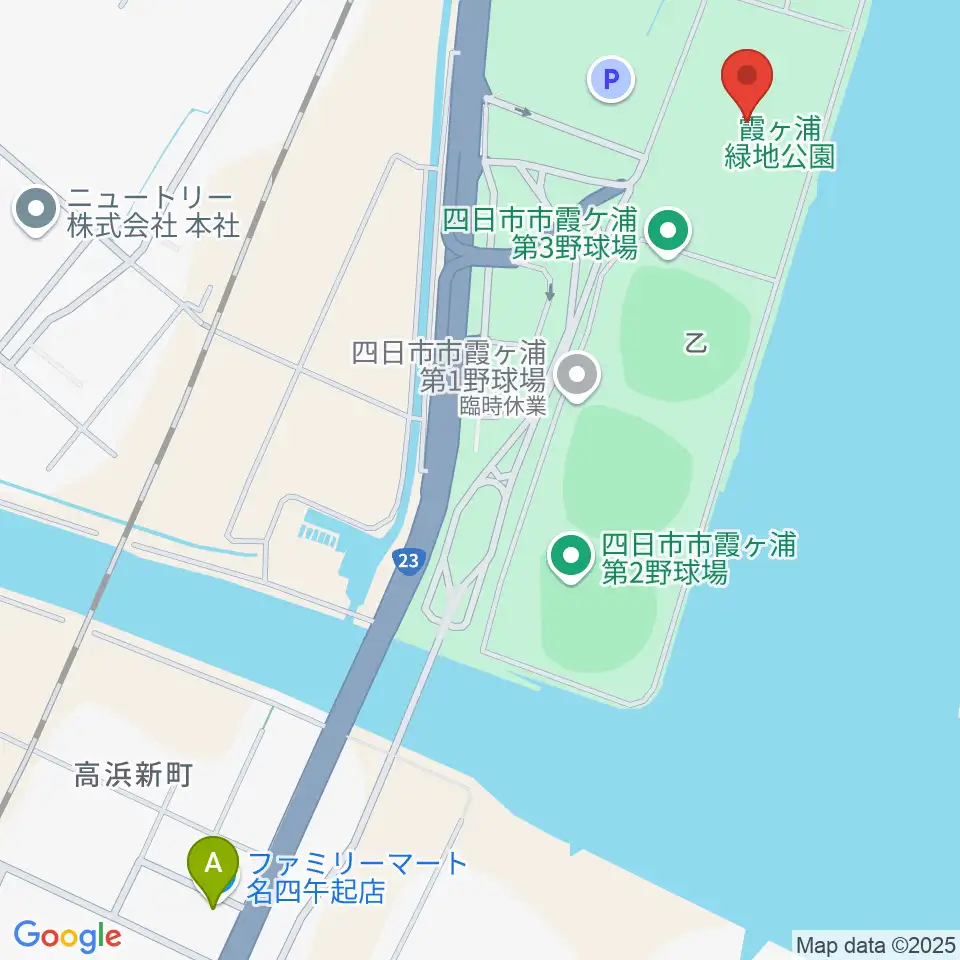 四日市ドーム周辺のコンビニエンスストア一覧地図