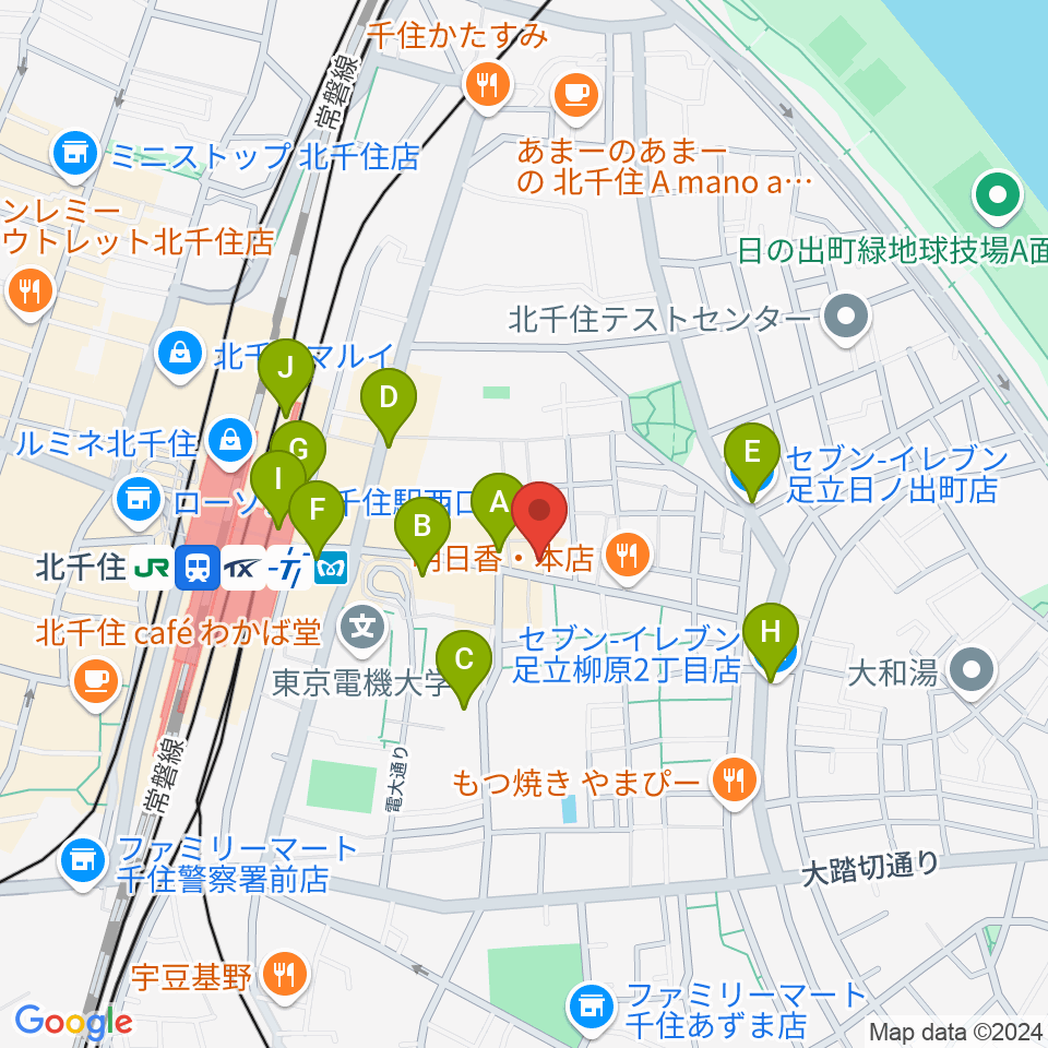 北千住マジカルファンタジー周辺のコンビニエンスストア一覧地図