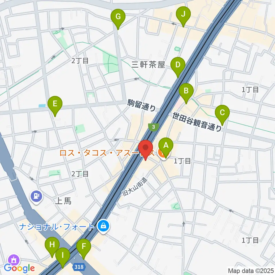 TOKYO BEACH STUDIO三軒茶屋本店周辺のコンビニエンスストア一覧地図