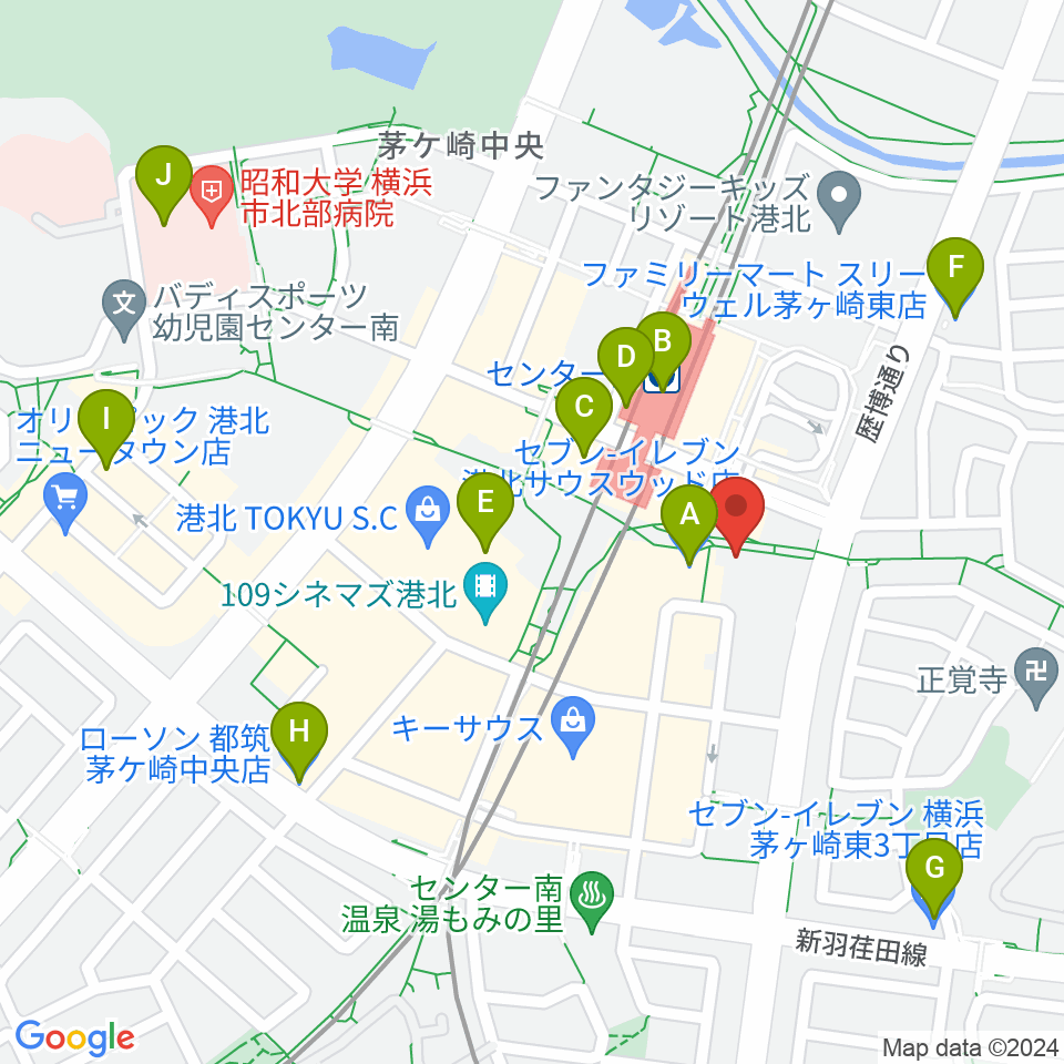 音楽サロンAria周辺のコンビニエンスストア一覧地図