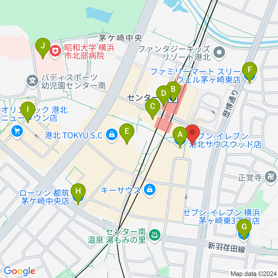 音楽サロンAria周辺のコンビニエンスストア一覧地図