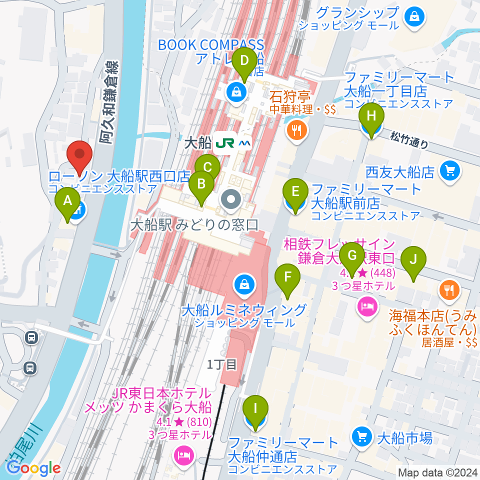 tuttofare〈ﾄｩｯﾄﾌｧｰﾚ〉周辺のコンビニエンスストア一覧地図