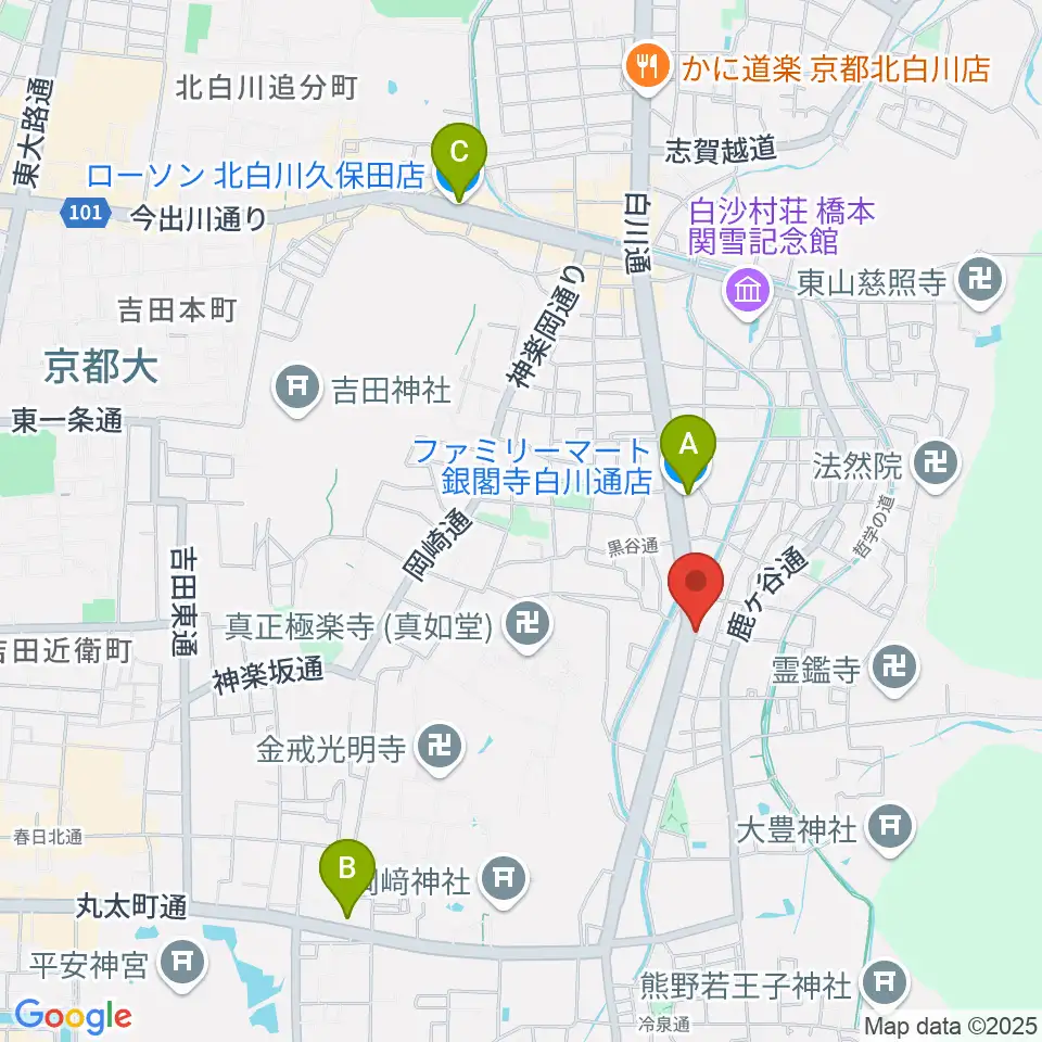外 soto周辺のコンビニエンスストア一覧地図