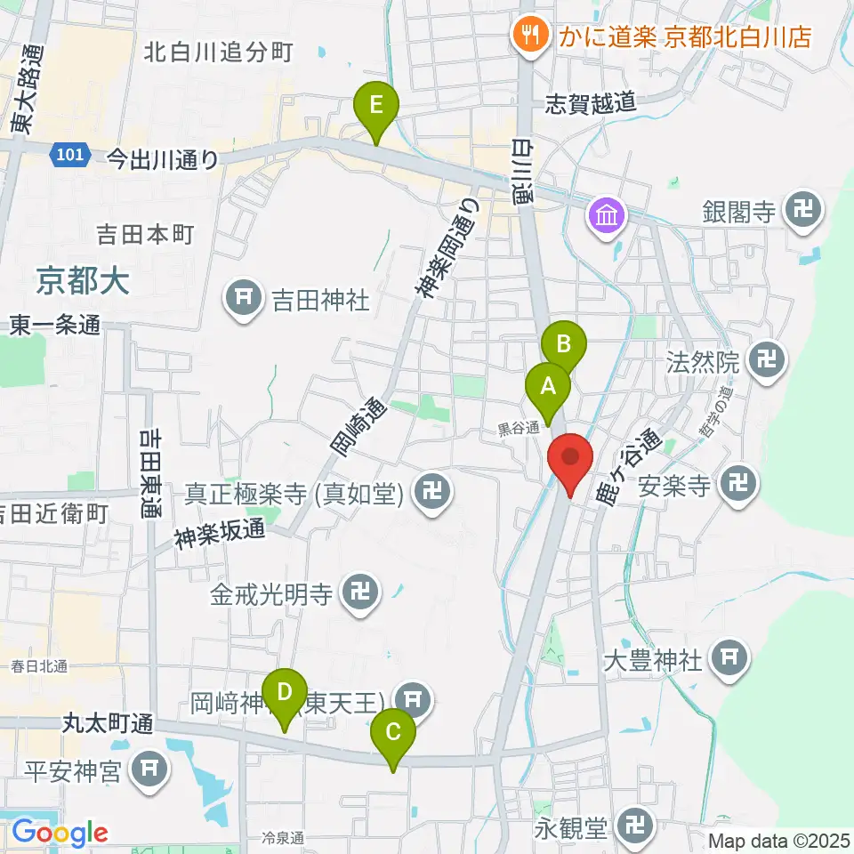 外 soto周辺のコンビニエンスストア一覧地図