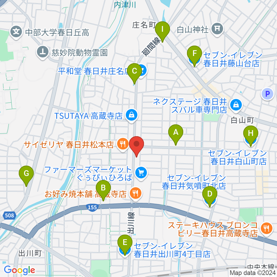 Bizen Works周辺のコンビニエンスストア一覧地図