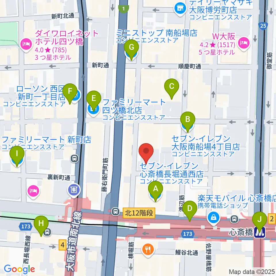 FUN HOUSE周辺のコンビニエンスストア一覧地図