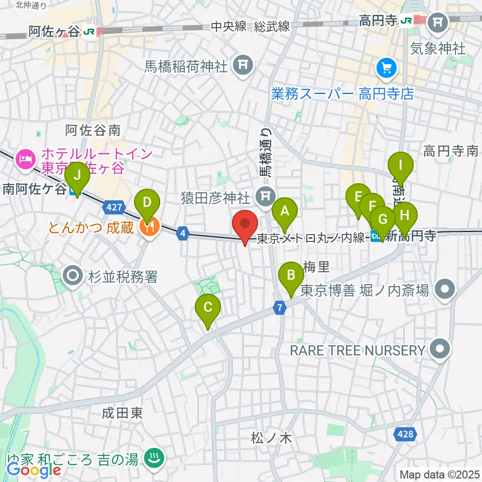 レコーディング.com周辺のコンビニエンスストア一覧地図
