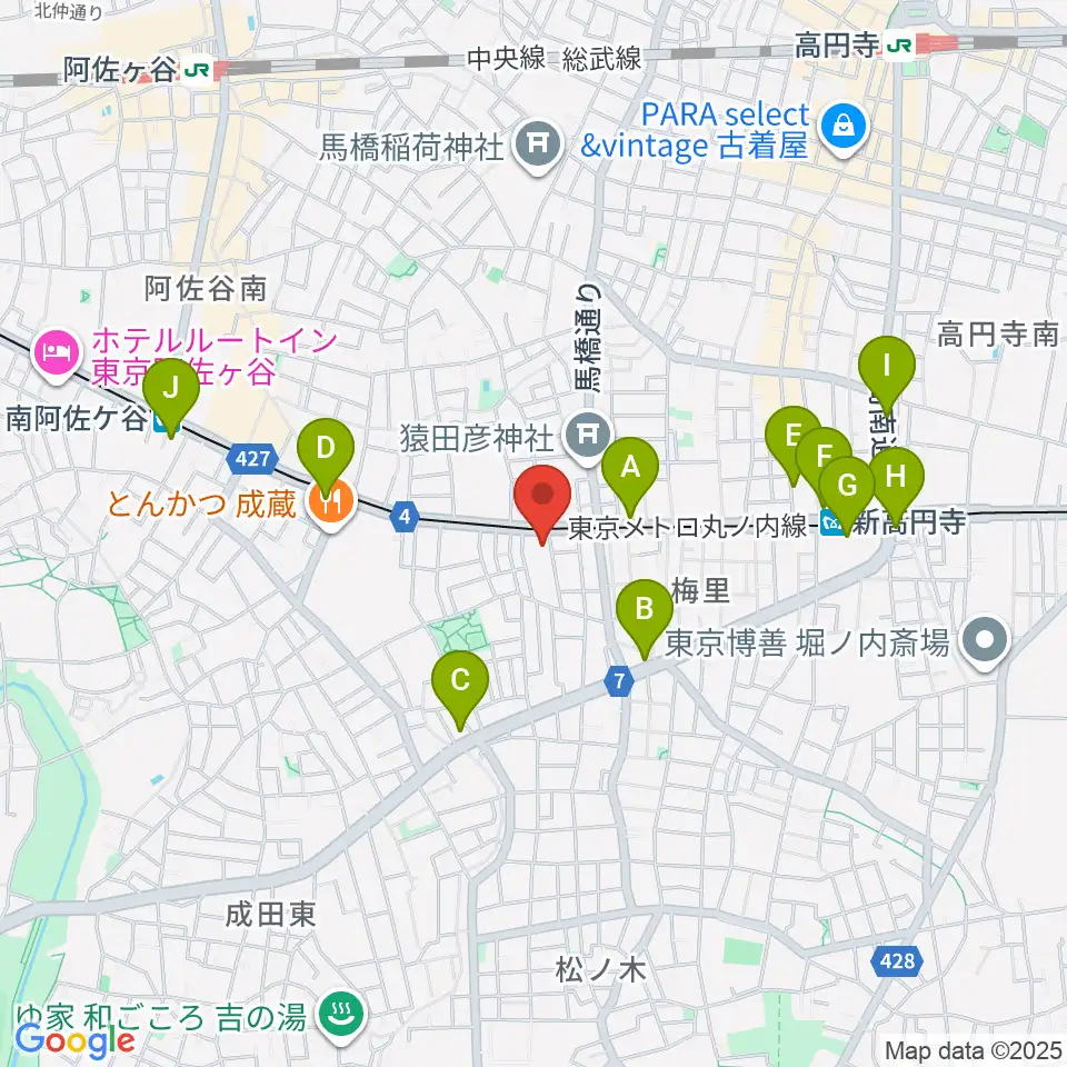 レコーディング.com周辺のコンビニエンスストア一覧地図