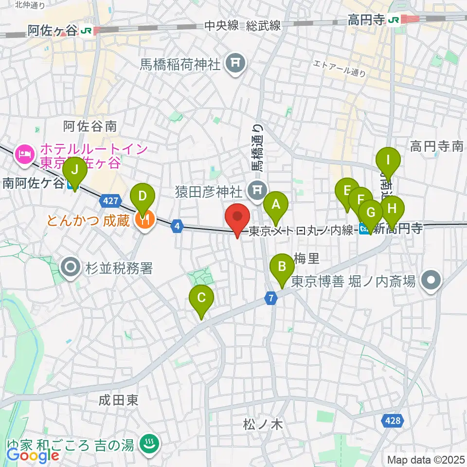 レコーディング.com周辺のコンビニエンスストア一覧地図