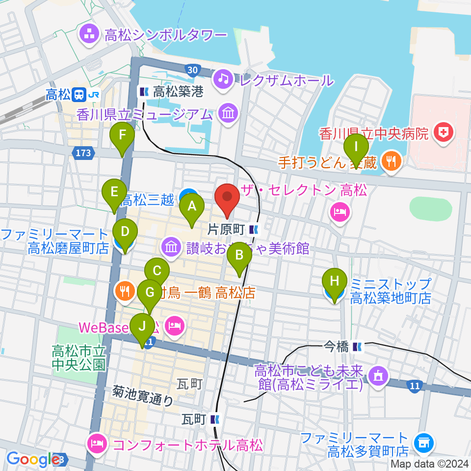 MUSIC FARM周辺のコンビニエンスストア一覧地図