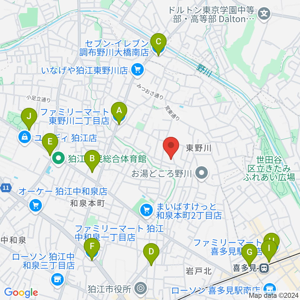 シアターグスタフ周辺のコンビニエンスストア一覧地図