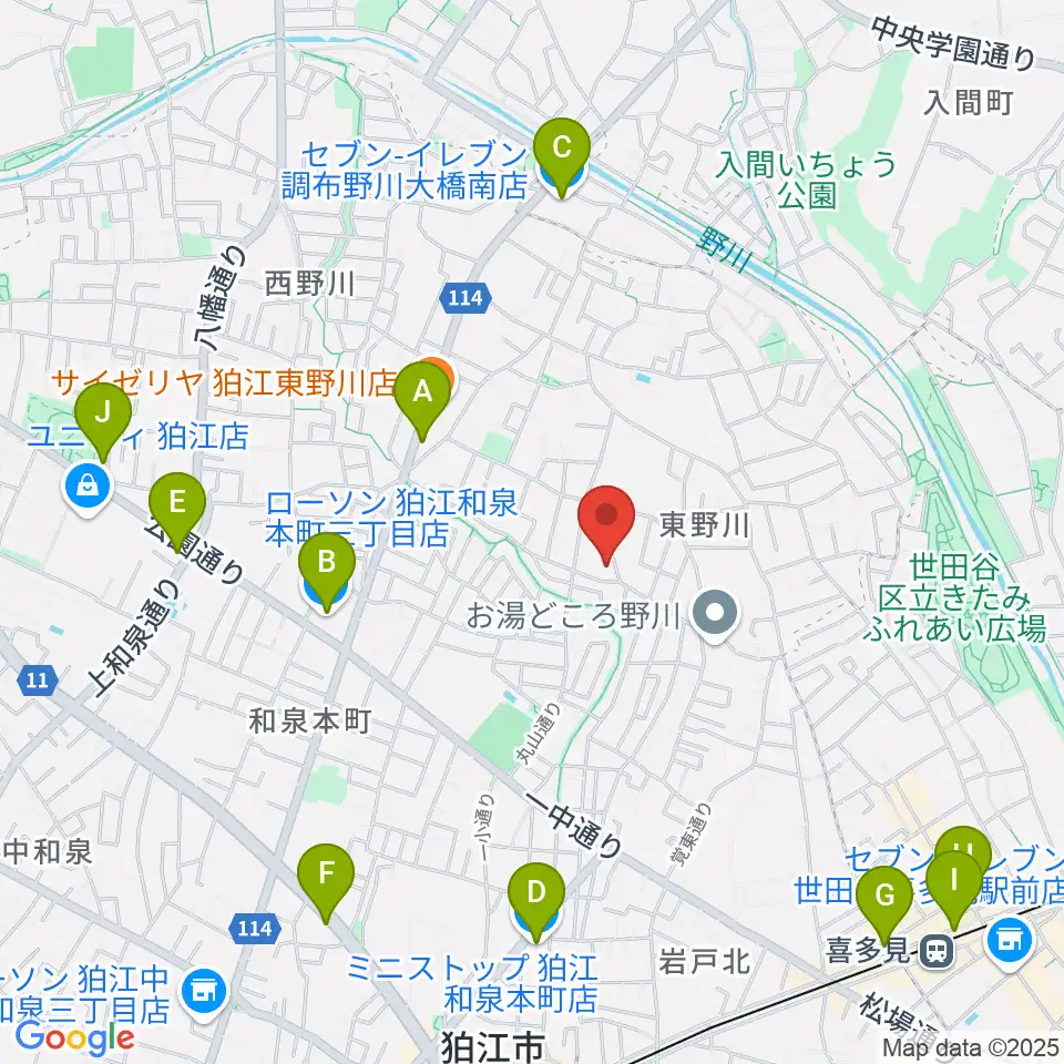 シアターグスタフ周辺のコンビニエンスストア一覧地図