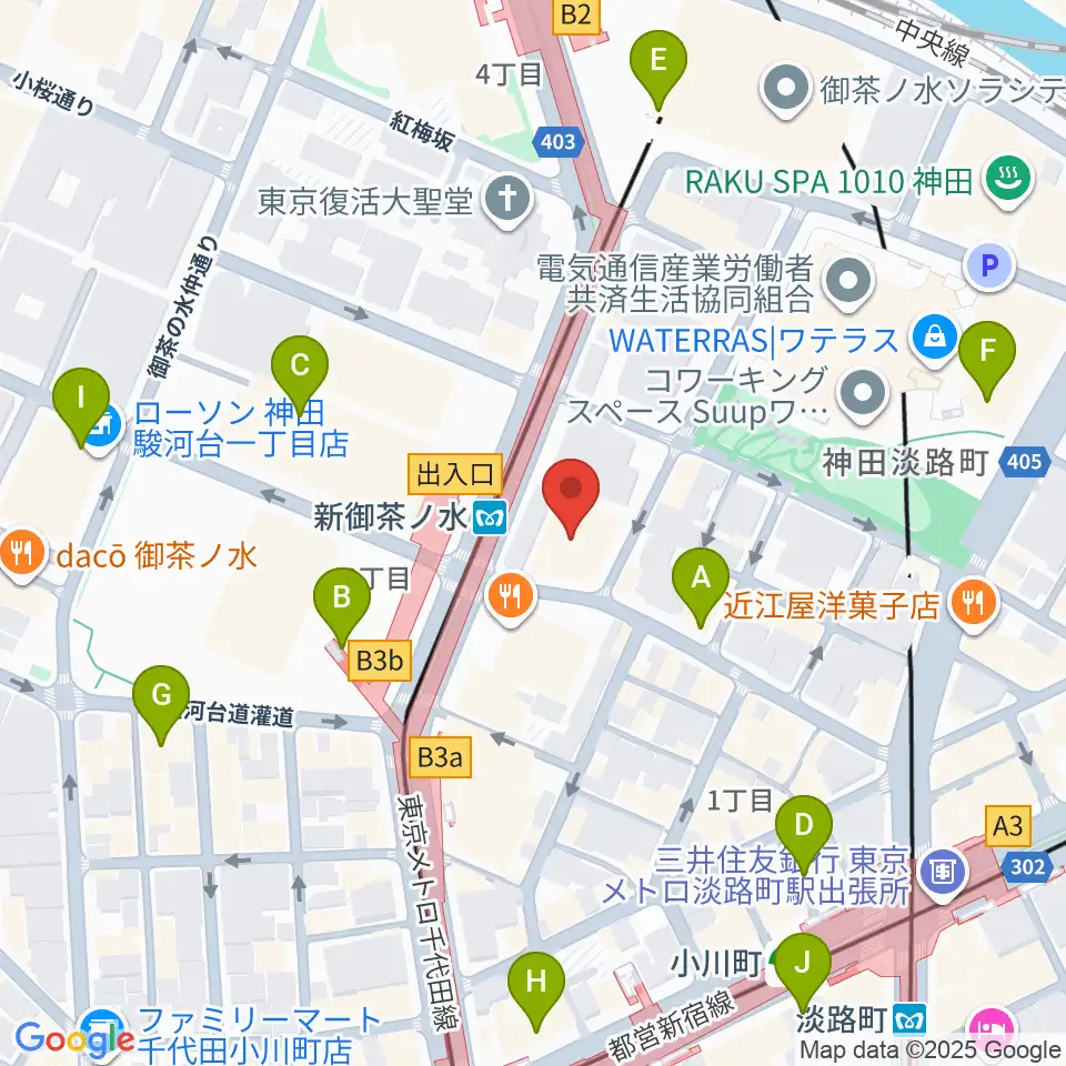 全電通労働会館周辺のコンビニエンスストア一覧地図