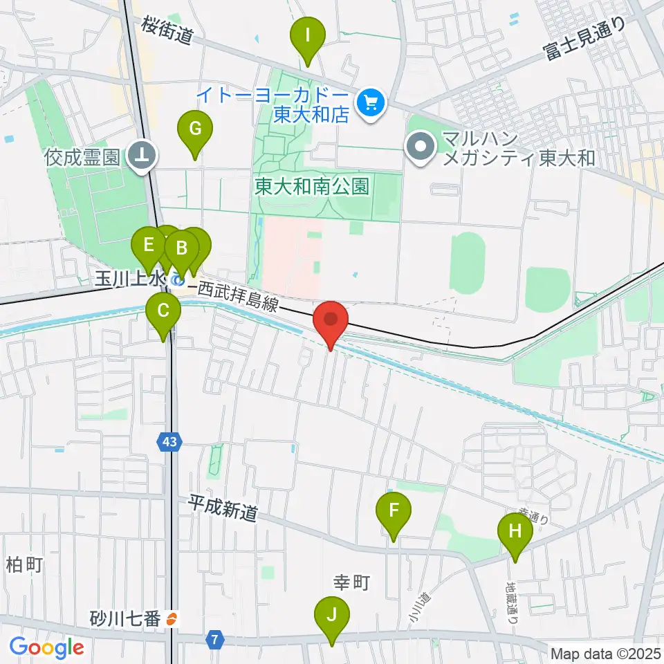 ロバハウス周辺のコンビニエンスストア一覧地図