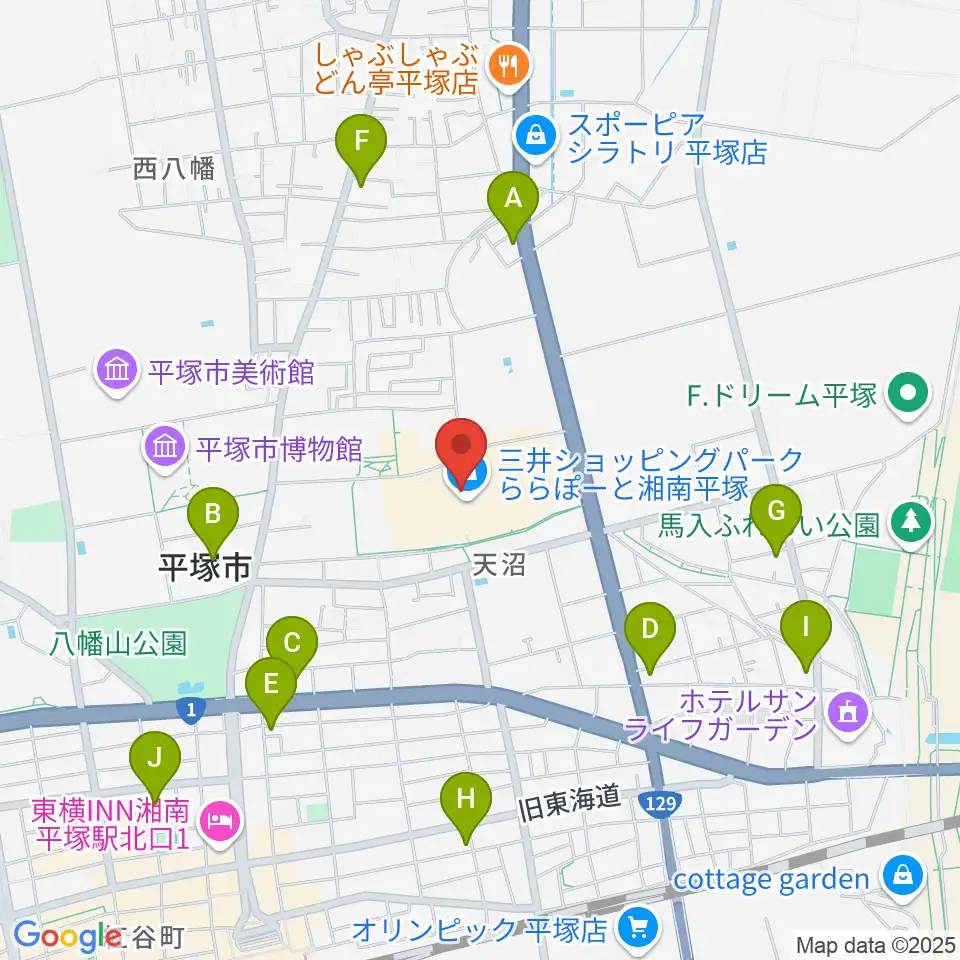 島村楽器 ららぽーと湘南平塚店周辺のコンビニエンスストア一覧地図