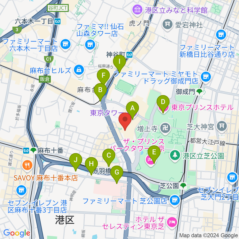 スターライズタワー周辺のコンビニエンスストア一覧地図