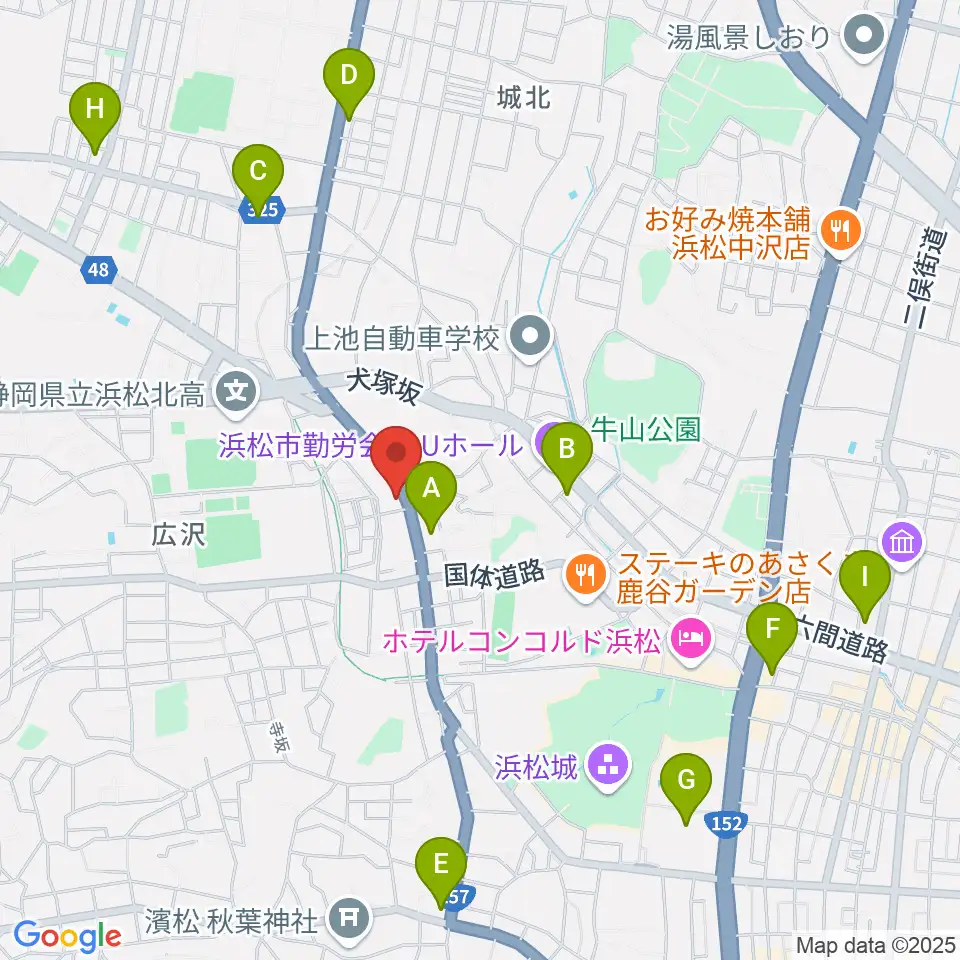 StudioBASIC周辺のコンビニエンスストア一覧地図