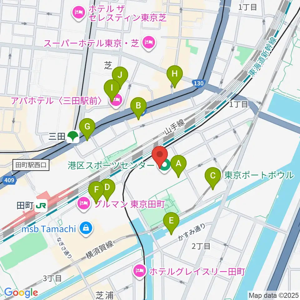港区立男女平等参画センター リーブラ周辺のコンビニエンスストア一覧地図